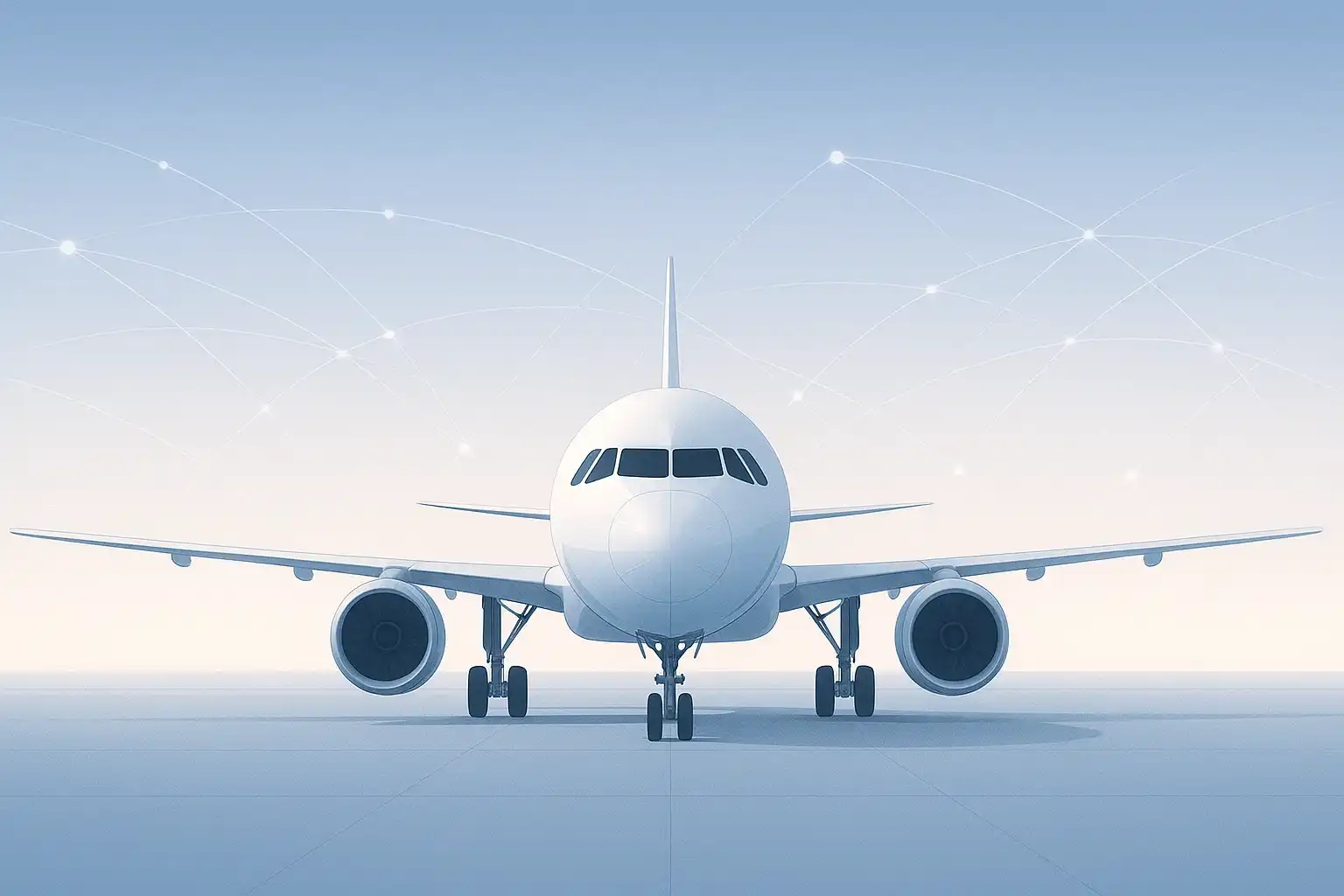 Connected aviation services illustration